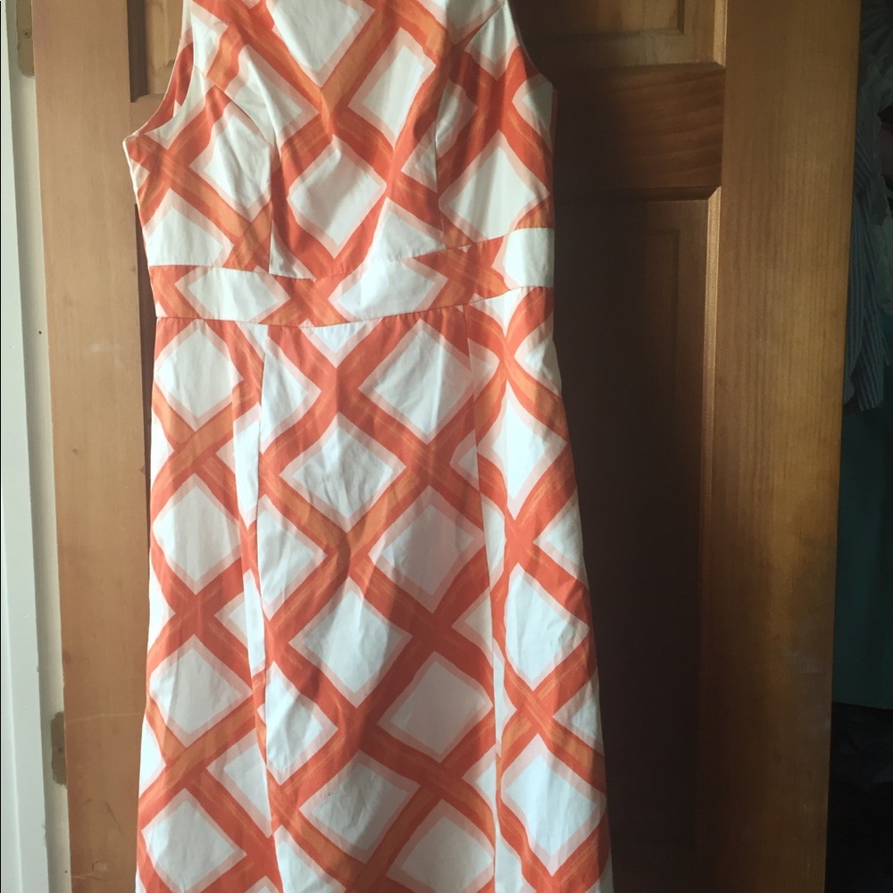 Orange and white Merona dress